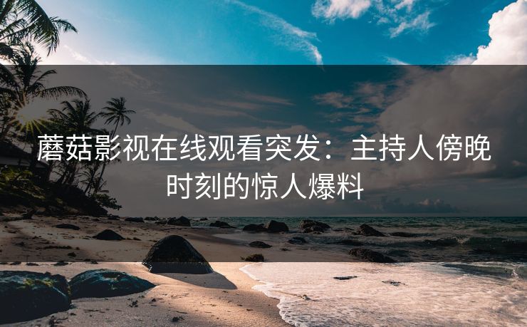 蘑菇影视在线观看突发：主持人傍晚时刻的惊人爆料